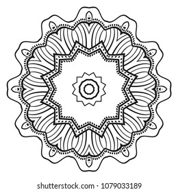 Modern round lace pattern for paisley , circle background with floral style. vector illustration. purple color.
