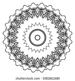 Modern round lace pattern for paisley , circle background with floral style. vector illustration. purple color.