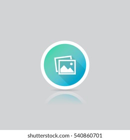 Modern Round Photograph or Picture Icon