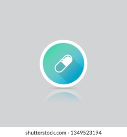 Modern Round Pill Capsule Icon