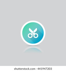 Modern Round Scissors Icon