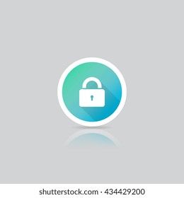 Modern Round Security Lock Icon