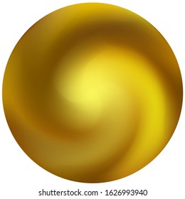 Modern round smooth background. Futuristic backdrop in style of 90th, 80th. Trendy soft color theme. Yellow elegant and easy editable colorful fluid cover for your creative projects.
