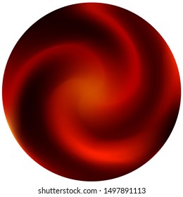 Modern round smooth background. Holographic backdrop in style of 90th, 80th. Trendy soft color logo. Red elegant and easy editable colorful fluid cover for your creative projects.