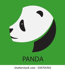 Modern Round Symbol Panda Side View Stock Vector (Royalty Free ...