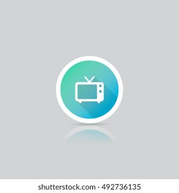 Modern Round Television Icon