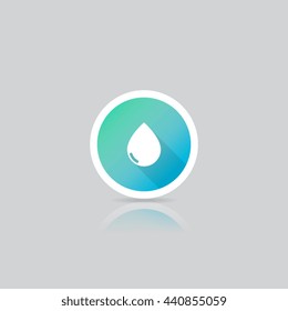 Modern Round Water Drop Icon