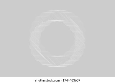 Modern round wavy lines pattern, vector background.