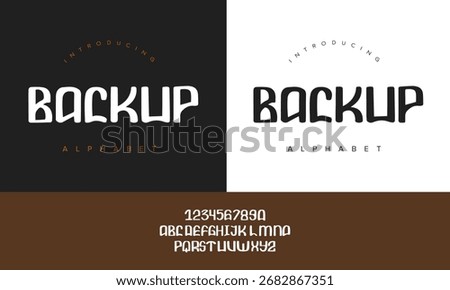 Modern Rounded Backup Alphabet Font for Creative Display Design