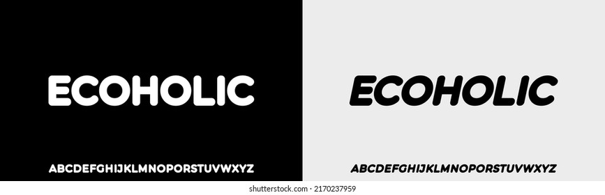 Modern Rounded Font. Typography urban style alphabet fonts for fashion, sport, technology, digital, movie, logo design, vector illustration - Shutterstock ID 2170237959