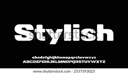 Modern Rounded Font. Typography urban style alphabet fonts for fashion, sport, technology, digital, movie, logo design, vector illustration

