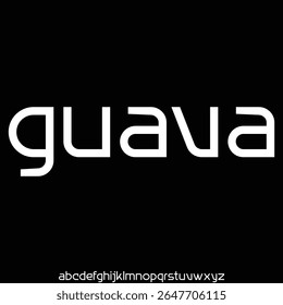 Moderna Ilustración vectorial de fuente de visualización de alfabeto de guayaba redondeada
