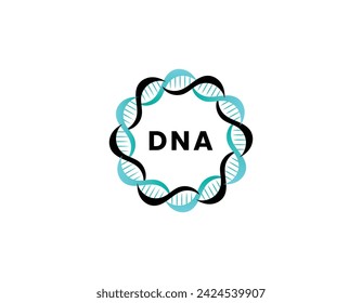 Moderne abgerundete Helix DNA Logo Design-Vorlage