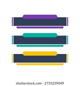 Conjunto de Anuncio Horizontal redondeado moderno para infografía y Diseño web