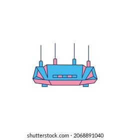 Vector de iconos wifi de enrutador moderno