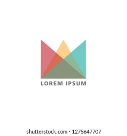 Modern, Royal And Creative Geomatric Monogram Crown Logo