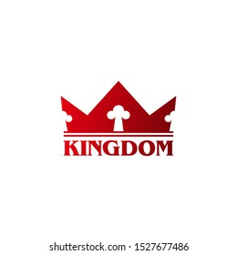Modern royal logo with red crown elements