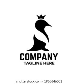 Modern Royal Penguin logo. Vector illustration