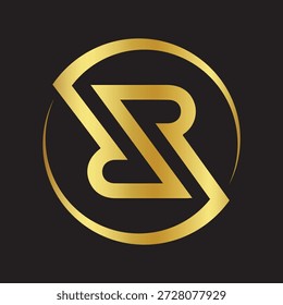 Diseño moderno del logotipo de la letra de RR