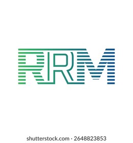 Design moderno do logotipo RRM. Letra RRM Ícone de Marca Minimalista, Profissional e Versátil para a Identidade Comercial