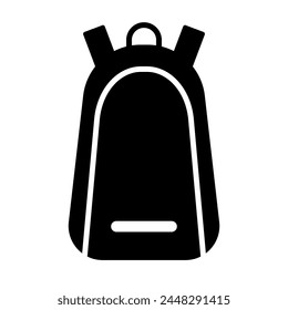 Modern rucksack silhouette icon. Vector.