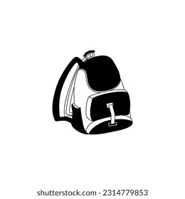 modern rucksack vector type icon