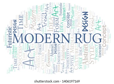 Modern Rug word cloud. Wordcloud made with text only.