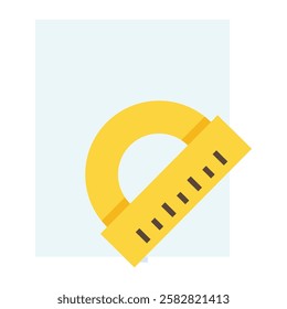 Modern ruler icon representing technical drawing, engineering design, and accurate measurement.