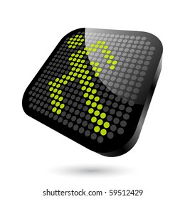 modern running man sign