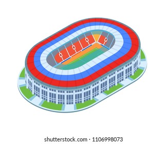 Modern Russia Football Stadium Isometric Illustration