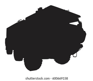 modern Russian armored vehicle  vector silhouette