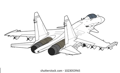 Modern Russian Jet Fighter Aircraft.