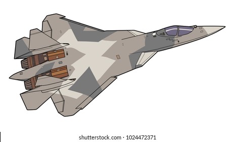 Modern Russian jet fighter aircraft.