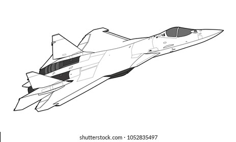 Modern Russian jet fighter