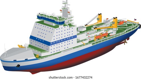 Modern Russian nuclear-powered icebreaker "Arktika"