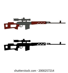 modern russian sniper riffle vector design