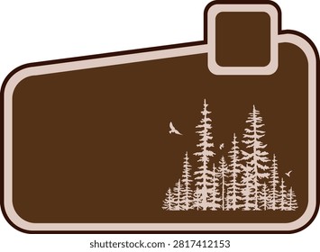 Modern Rustic National Park Sign Frame with Square Clip for Forest Branding, Camping Signs, Cabin Decor and Woodland Business Displays