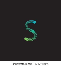 Modern S Initial letter alphabet font logo vector design