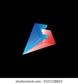 Moderno S iniciais conceito de logotipo de negócios, ilustração vetorial