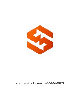 Modern S Letter Hexagon Logo Design Vector Abstract Technology