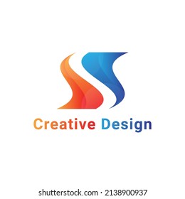 Modern s letter logo design template