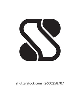 Modern S Letter Logo Stylish Abstract Negative Space Monogram