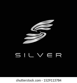 Modern S Letter Silver logo for technology fashion business all company with modern high end look