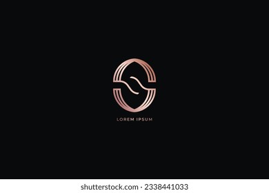 modern s line style letter fashion brand design modern style creative golden wordmark design typography illustration, minimalist s line logo vector