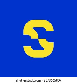 modern S logo. The letter S logo represents two hands protecting something in between
