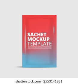 moderne mockup vectorsjabloon voor sachets