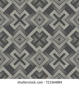 Modern Sacred Geometry Background. Abstract Aztec Pattern. Wrapping Paper Ornament