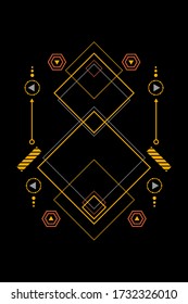 Modern sacred geometry ornament for background