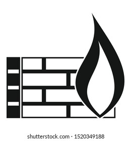 Modern safe firewall icon. Simple illustration of modern safe firewall vector icon for web design isolated on white background