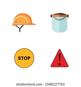 Modern safety or warning element design illustration
